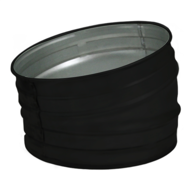 Coude rond spiralé SAFE 15° Ø 80 mm  - sur mesure RAL9005