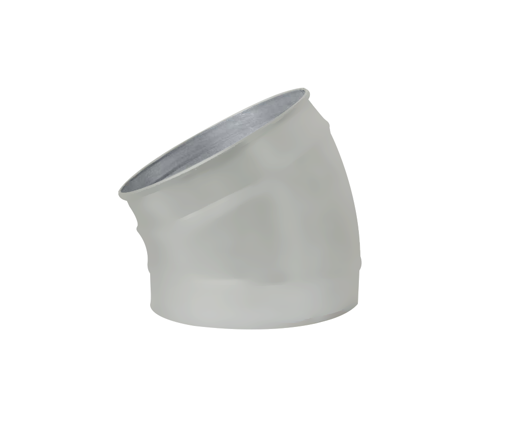 Spiro bocht 125 mm 30 graden (sendz. verz.) RAL7035