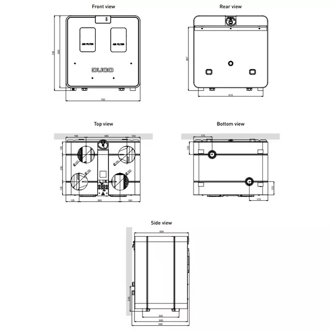 Duco WTW unit DucoBox Energy Comfort D325