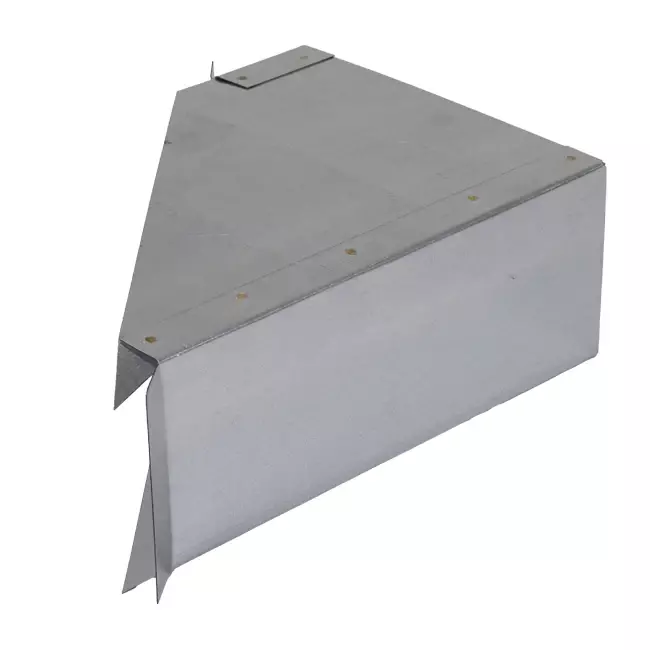 Zijaansluiting 170x80 mm 45 graden voor rechthoekig instortkanaal