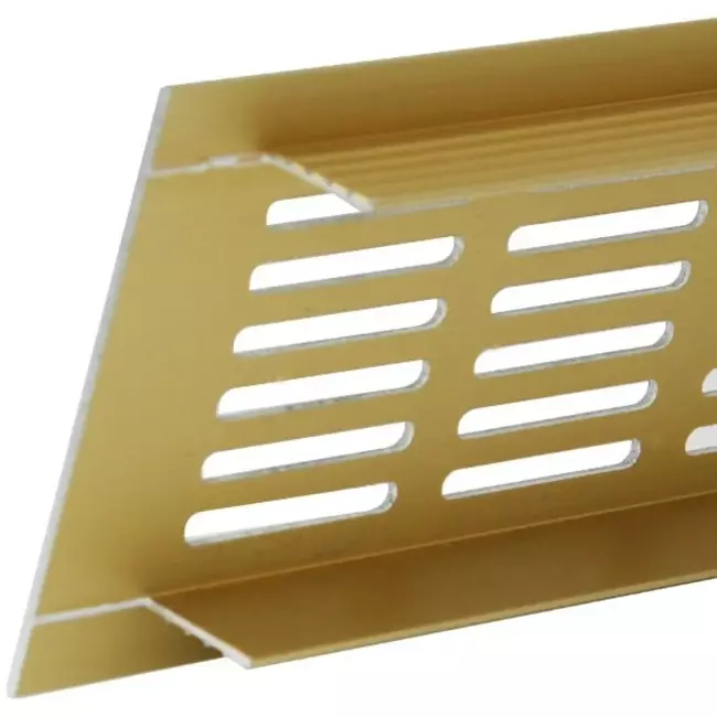 Plintrooster aluminium - goud L=400mm x H=100mm - RA1040G