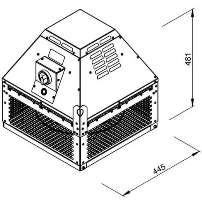 Dakventilator rookgasafvoer horizontaal - DHN 315 D2 F4 30