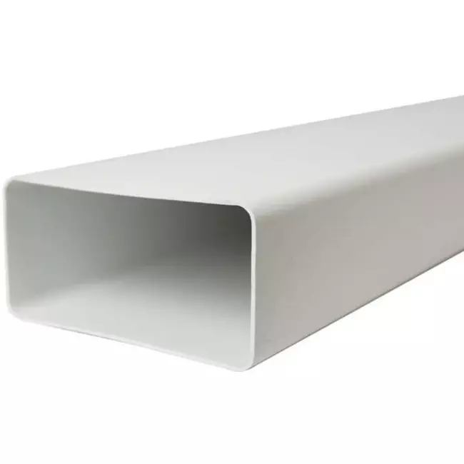 Rechthoekig kunststof ventilatiekanaal 110x55 lengte= 0.5 meter - K-0.5