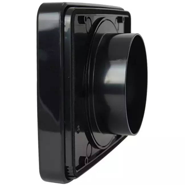 Vent-Axia Lo-Carbon iQ platte design badkamerventilator ZWART Ø 100 - 125 mm