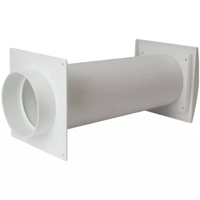 Geveldoorvoer SPK4 Ø125mm met beweegbare lamellen