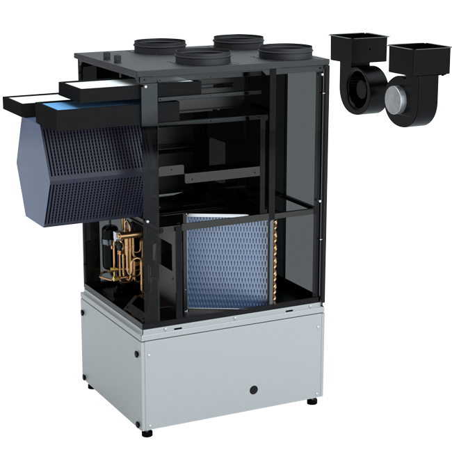 Maxivent HP HRU 300 – WTW-unit met geïntegreerde warmtepomp