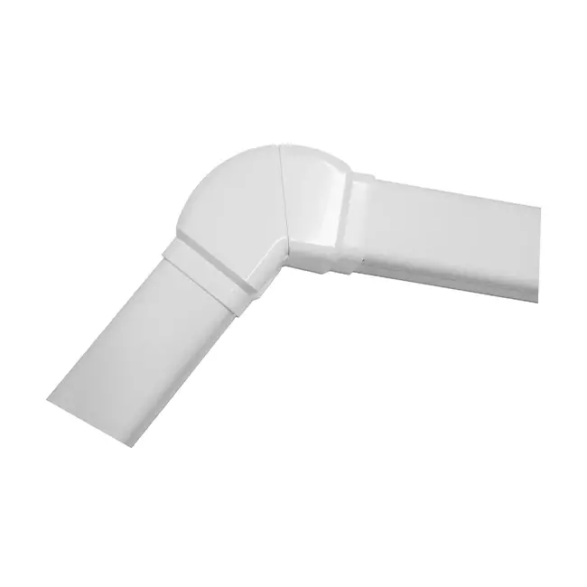 Climaplus airco leidinggoot Verstelbare bocht 90x65mm RAL 9010 WIT