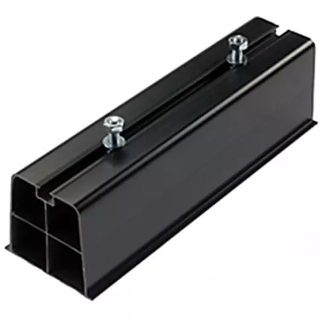 Montagebalk buitenunit van hard PVC, lengte 450 mm