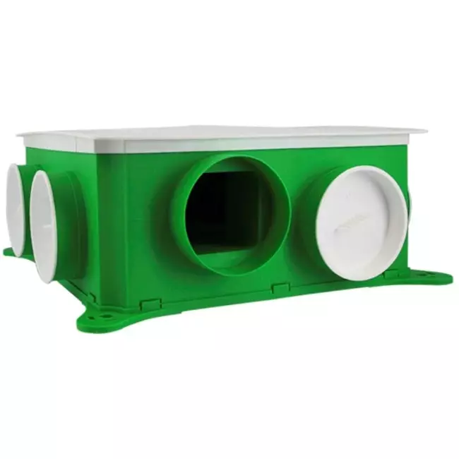 DucoBox Silent Connect Pakket 400 m³/h + RFT bediening batterij + 4 ventielen - randaarde stekker