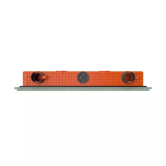 Ergovent instucbaar frameloos lijnrooster 1000 mm met aansluitdiameter 90 mm - profiel