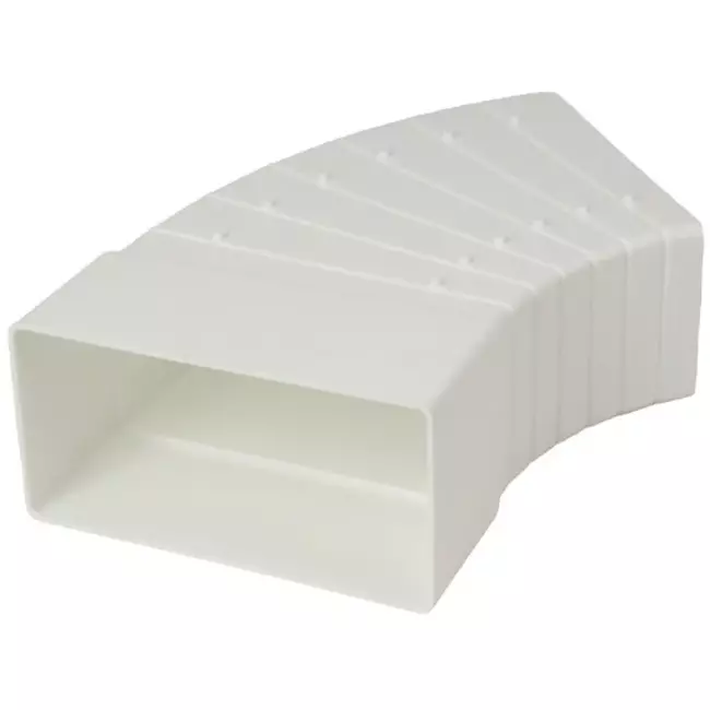 Rechthoekig kunststof horizontale 15-60 ° bocht 110x55 - KLH15-60