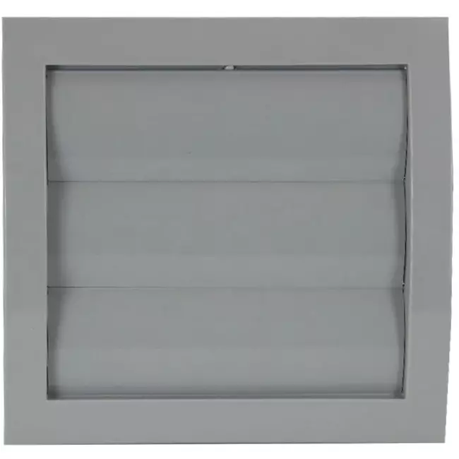 Lamellenrooster overdruk ventilatierooster 150x150 diameter: 100 grijs - ND10ZP