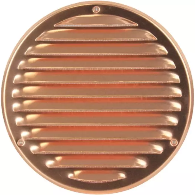 Metalen ventilatierooster rond Ø200 mm koper - MR200Cu