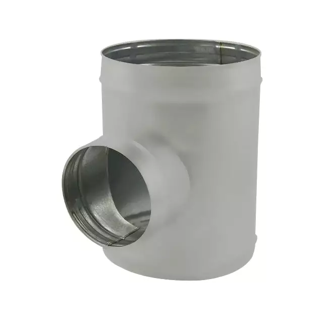 Spiro t-stuk diameter 160 mm - 100 mm (90 graden) (sendz. verz.) RAL7035