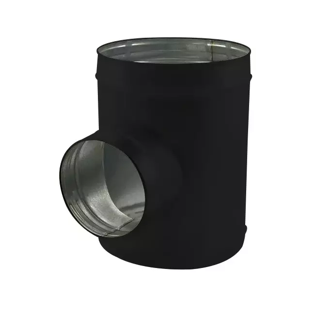 Spiro t-stuk diameter 125 mm - 125mm (90 graden) (sendz. verz.) RAL9005