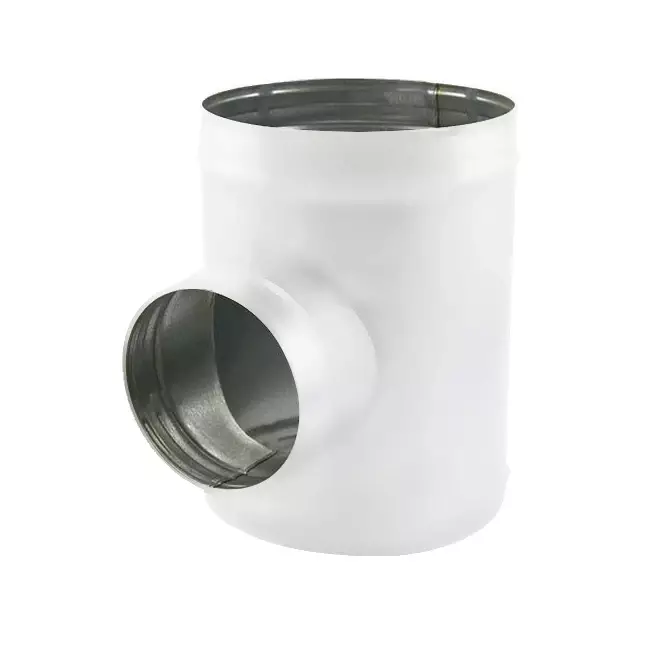 Spiro t-stuk diameter  355 mm - 355 mm  (90 graden) (sendz. verz.) RAL9010
