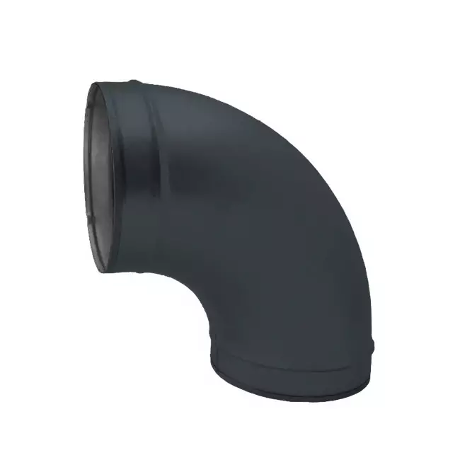 Spiro bocht 180 mm 90 graden (sendz. verz.) RAL7016