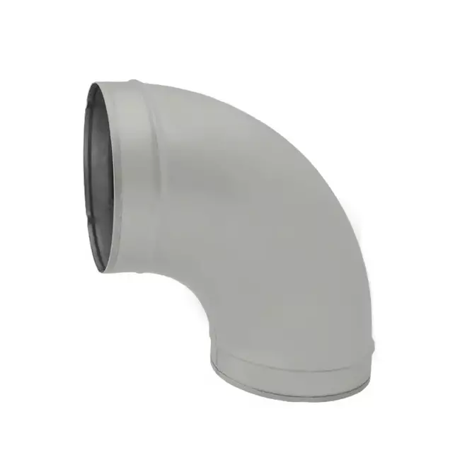 Spiro bocht 125 mm 90 graden (sendz. verz.) RAL7035