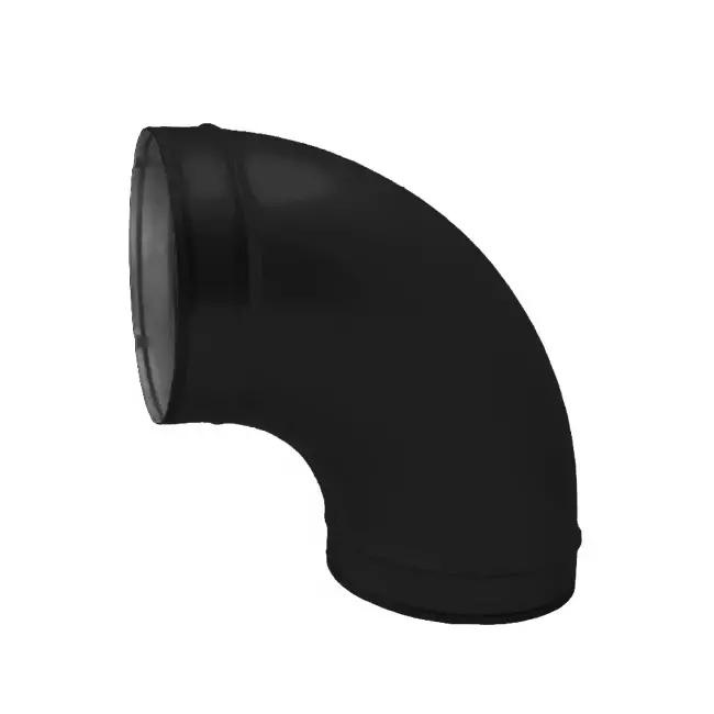 Spiro bocht 125 mm 90 graden (sendz. verz.) RAL9005