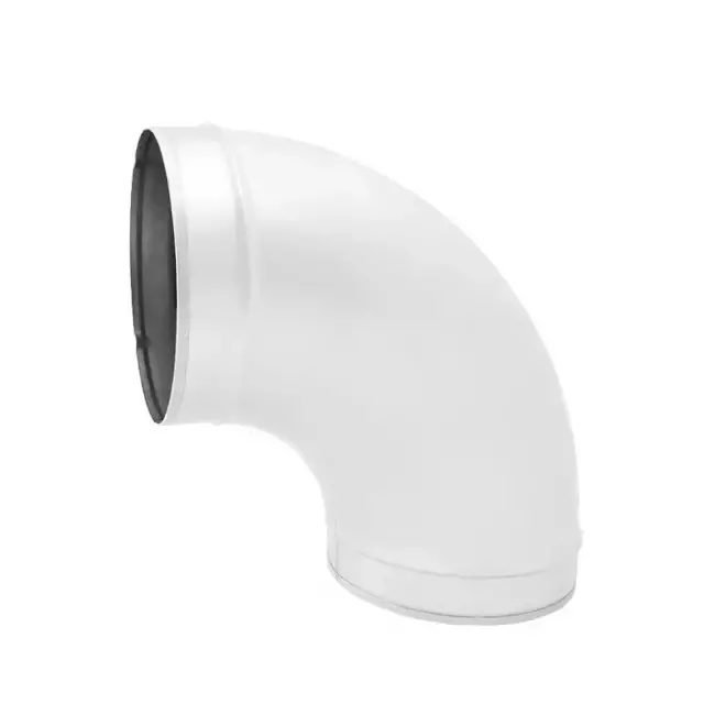 Spiro bocht 200 mm 90 graden (sendz. verz.) RAL9010