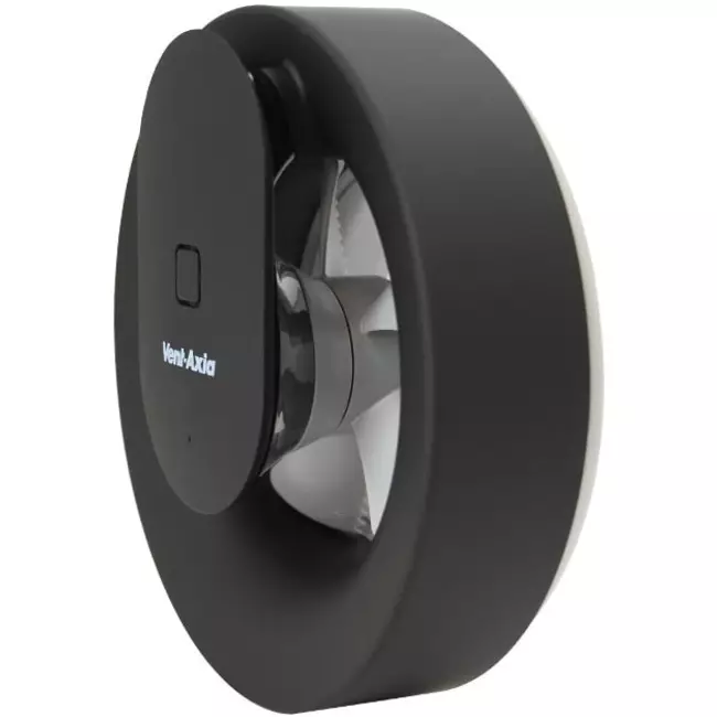 Badkamer ventilator Svara met timer, vocht- en lichtsensor 100-125mm (app-gestuurd) ZWART