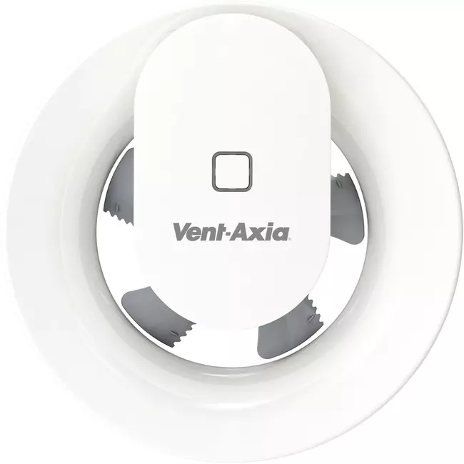 Badkamerventilator Vent-Axia Lo-Carbon Svara met vocht- en lichtsensor 100 mm (app-gestuurd) wit