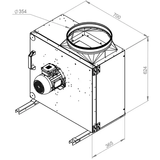 Boxventilator rookgas F400 - MPS 315 D4 F4 30