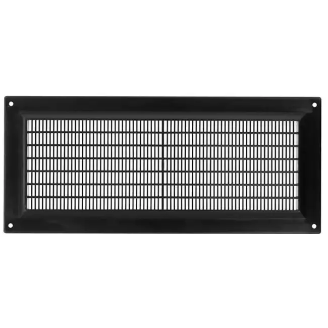 Ventilatierooster rechthoekig met grill 130x300 zwart - VR1330M