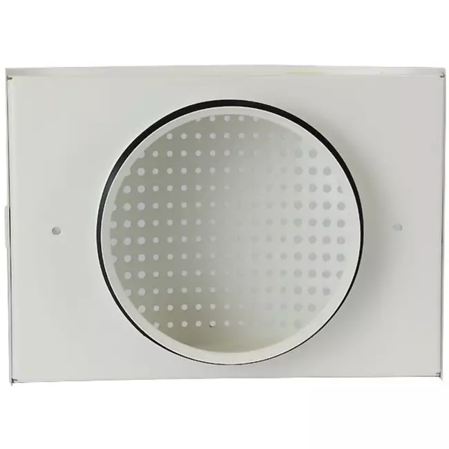 Ventilatie toevoer ventiel Ø 100mm met geperforeerde kap voor wandmontage WIT - DTQA100