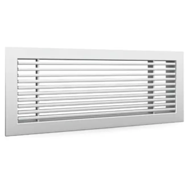 Staafrooster voor wandmontage met klemveren - 1200x200 mm