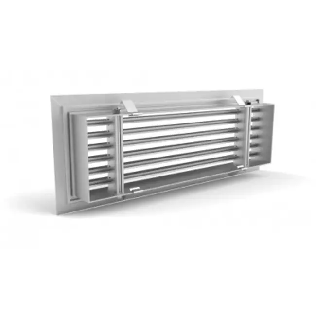 Staafrooster voor vloermontage met klemveren - 200x50 mm