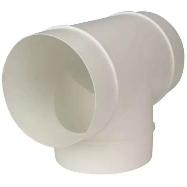 Rond kunststof T-stuk diameter: 100 mm AT100