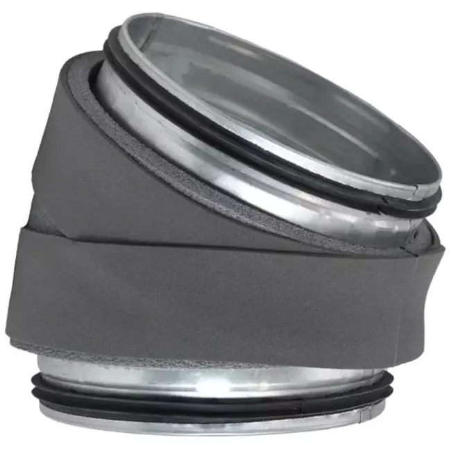 Thermoduct 13mm bocht diameter 250 mm 30 graden geisoleerd