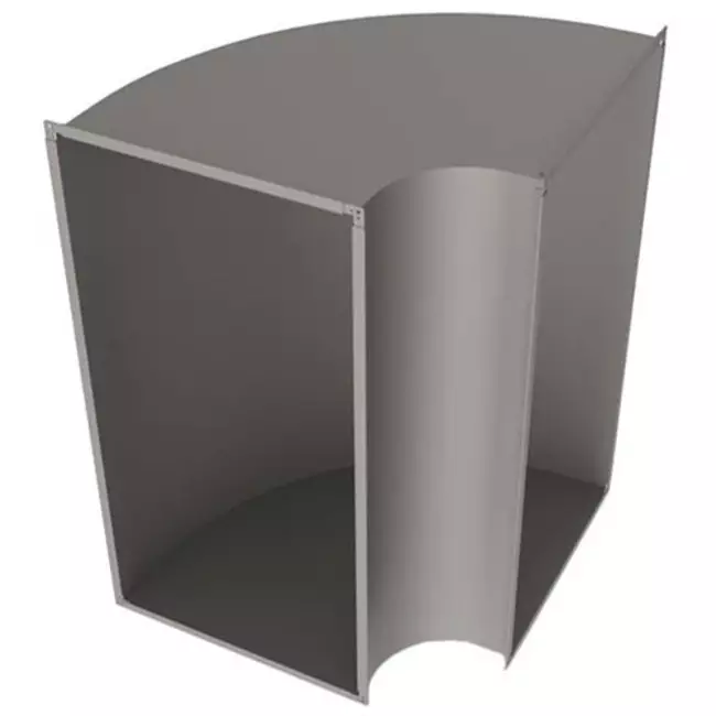 Bocht 90 graden verticaal 500 mm x 400 mm