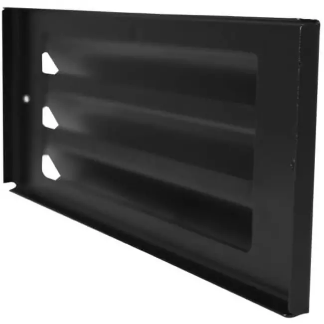 Buitenmuurrooster opbouw 300mm x 100mm ZWART