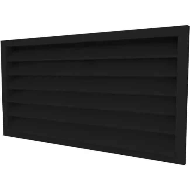 Buitenmuurrooster aluminium 1000x300 - RAL 9005