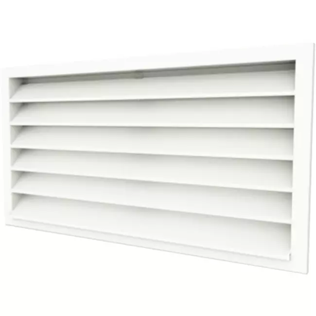 Buitenmuurrooster gegalvaniseerd staal 1000x500 - RAL 9010