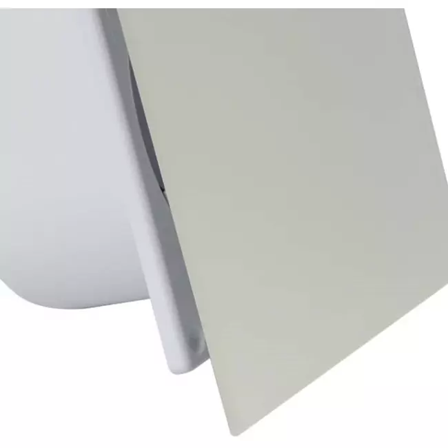 Badkamer ventilator Ø 100 mm met timer - glazen front satijn zilver