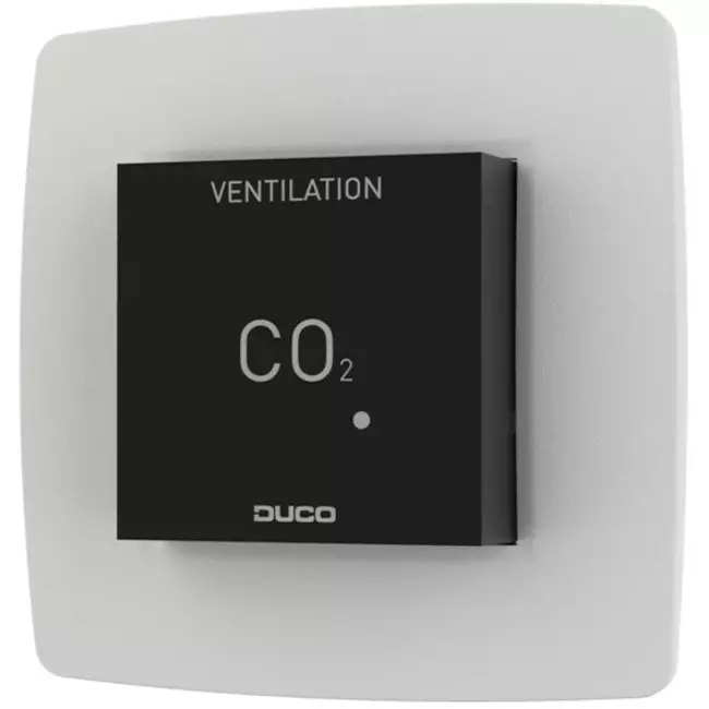 Duco CO2 ruimtesensor zonder bediening RF/Wired zwart