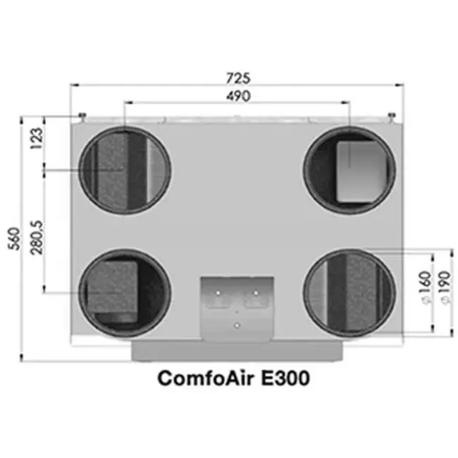 Zehnder Stork ComfoAir E300 L + RF module - 300 m³/h