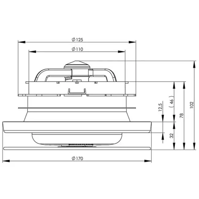 Zehnder ComfoValve Luna E125 afvoerventiel