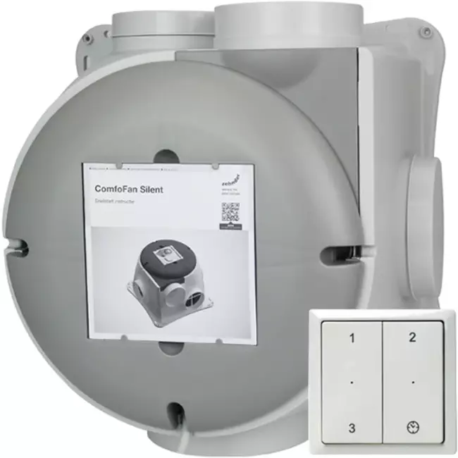 Zehnder ComfoFan Silent Pakket 460 m³/h + RFZ bediening - randaarde stekker