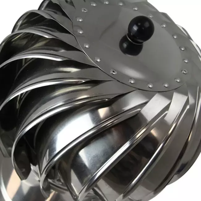 Windgedreven dakventilator Cowl 150 mm RVS inclusief plakplaat - 65m3/h