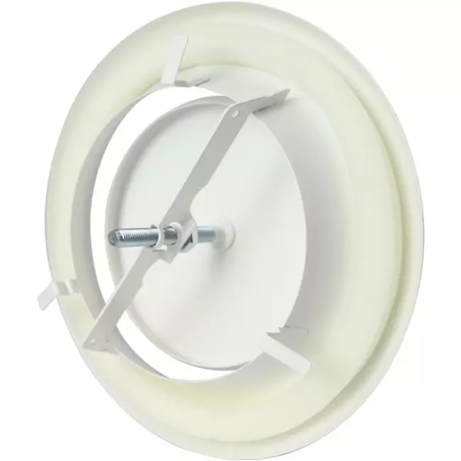 Ventilatie afvoer ventielen metaal Ø 200 mm RAL 9010 met klemveren - DVSC200