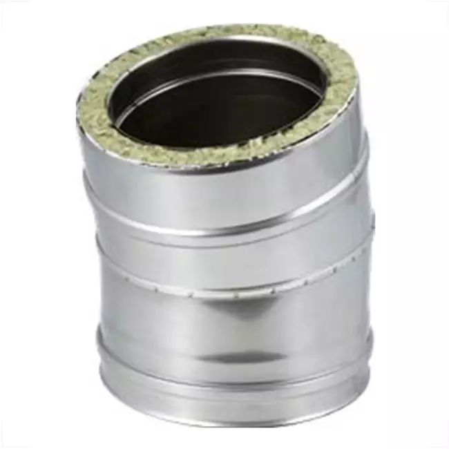 DW diameter 80 mm (80/130) bocht 15 gr I316L/I304 (D0,5/0,6)