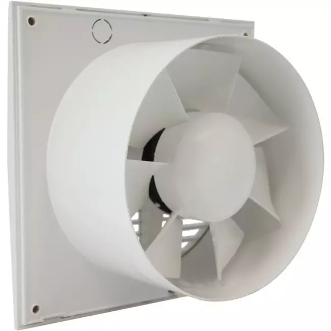Badkamer ventilator Ø 100 mm Wit met trekkoord en stekker - EE100WP