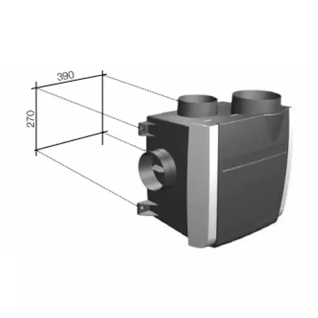 Vasco C400 Basic RF LE 400 m³/h + vochtsensor
