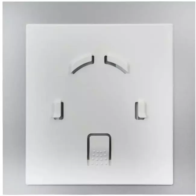 Badkamer ventilator Ø 100 mm met timer - glazen front satijn zilver