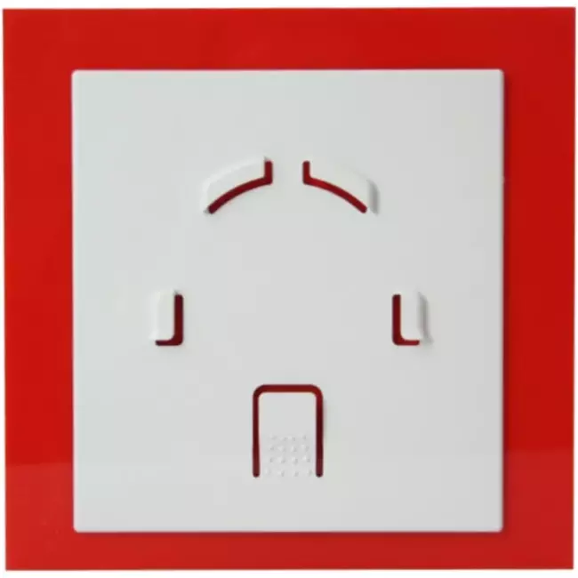 Air Roxy badkamerventilator met aansluitdiameter 100 mm met trekkoord en stekker - kunststof front rood