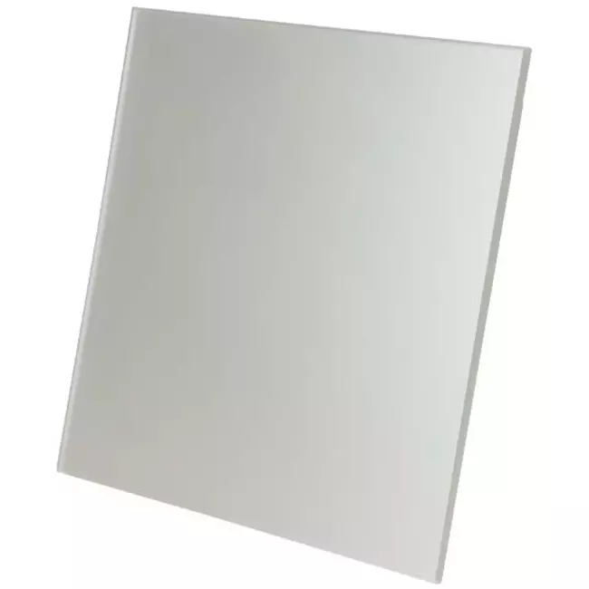 Badkamer ventilator Ø 100 mm met timer - glazen front satijn zilver